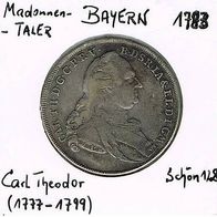 Bayern Konventionstaler 1783 Karl IV. Theodor (1777- 1799) Madonna