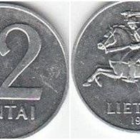 Litauen 2 Centai 1991 (m9)