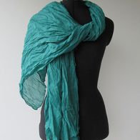 NEU: Schal Stola Tuch Polyester grün 180 x 75 edel Knitter Look luftig
