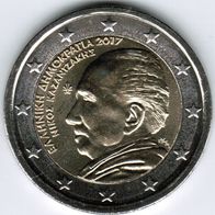 2 Euro Griechenland 2017 "Nikos Kazantzakis" - unzirkuliert