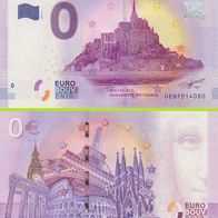 0 Euro Schein Abbaye du Mont-Saint-Michel UEBF 2017-3 Big Ben selten Nr 10566