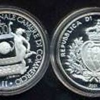 San Marino Silber 10 000 Lire PP 2001 Int. Handelskammernkongress, Seoul