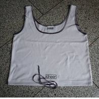 Top von Cheer weiß mit Satineinfassung Gr. S