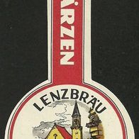 ALT ! Bieretikett Lenzbräu † 1978 Lorenz Ponnath Kemnath Lkr. Tirschenreuth Oberpfalz