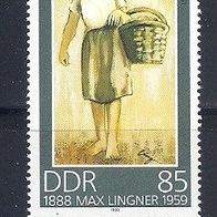 DDR 1988, MiNr: 3212 nur der Sperrwert, Höchstwert sauber postfrisch, Randstück