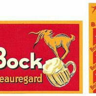 ALT ! Bieretikett "Bock blond" Brasserie Beauregard † 1985 Fribourg Schweiz