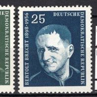 DDR 1957 1. Todestag von Bertolt Brecht MiNr. 593 - 594 postfrisch