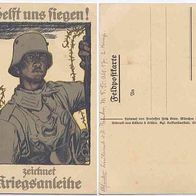 Feldpost um 1916 Propaganda Zeichnet die Kriegsanleihe Kunst Prof. Fritz Erler