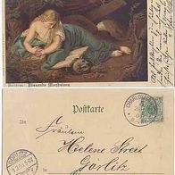 Kunst AK von Battoni Magdalena als Büsserin Litho von 1900