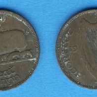Irland 1/2 Penny 1933 Auflage nur 720 000 Stück.