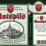 Bieretikett "Ratspils" (historisches Rathaus) Exclusiv-Abfüllung f. Stadt Elsterwerda