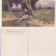 Paul Hey Volksliederkarte Nr.94 An der Quelle saß der Knabe.. um 1915