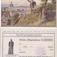 Paul Hey Volksliederkarte Wohlauf in Gottes schöne Welt.. um 1915, mit Stempel,