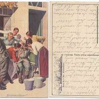 Feldpost Humor 1917 Nr. 4 Das Trommelfeuer Künstler- Postartenreihe