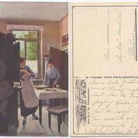 Feldpost Humor 1917 Nr. 6 Der Deckungsgraben Künstler- Postkartenreihe