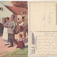 Feldpost Humor 1917 Nr. 7 Der Parademarsch Künstler- Postkartenreihe