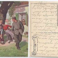 Feldpost Humor 1917 Nr. 8 Der Blindgänger Künstler- Postkartenreihe