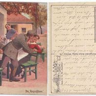 Feldpost Humor 1917 Nr. 10 Die Requisition Künstler- Postkartenreihe