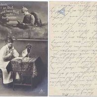 Feldpost Fotokarte 1916 Nr.3509 /6 Ich denk an Dich und kann Dich nicht vergessen