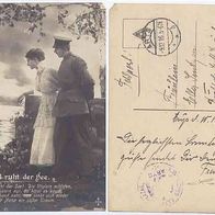 Feldpost Fotokarte 1916 Nr.584/ 6 Still ruht der See. Die Vöglein schlafen