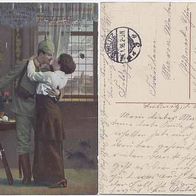 Feldpost Farbdruck 1916 Nr.2593/ 2 Leb wohl mein Bräutchen.O Liebchen weine nicht