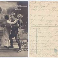 Feldpost Fotokarte 1916 Nr.8370/ 6 Willkommen daheim