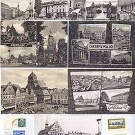 Greifswald Lot von 7 Karten ältere Fotokarten