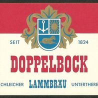 Bieretikett Brauerei Schleicher / Lammbräu Untertheres (Gem. Theres) Lkr. Haßberge