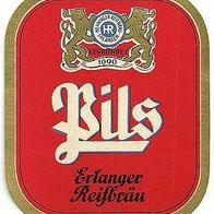 ALT ! Bieretikett "Pils" Henninger-Reif-Bräu † 1974 Erlangen Mittelfranken Bayern