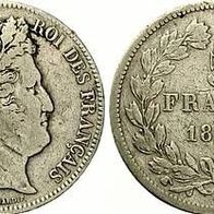 Frankreich Silber 5 Francs 1841W König Louis Philipp (1830-1848)