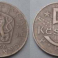 Tschechoslowakei 5 Kronen 1966 ## U