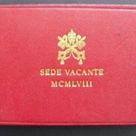 Vatikan Silber 500 Lire 1958 Sedisvakanz, Original-Etui