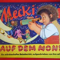 Bilderbuch-Orginal " Mecki auf dem Mond ", Hammerich u. Lesser.50er Jahre.