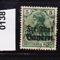Altdeutschland-Bayern Mi. Nr. 138 Dt. Reich-Marke mit schwarzem Aufdruck o <