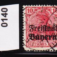 Altdeutschland-Bayern Mi. Nr. 140 Dt. Reich-Marke mit schwarzem Aufdruck o <