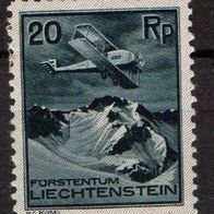 Liechtenstein postfrisch mit Falz/ Rest Michel Nr. 109 Flugpost