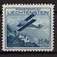 Liechtenstein postfrisch mit Falz/ Rest Michel Nr. 111 Flugpost