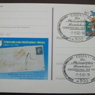 Bund Ganzsache PSo 27 Briefmarken Messe Essen 92 SST Sonderschau der Post ungelaufen