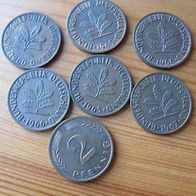 7 x 2 Pfennig