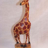 Ältere, handgeschnitzte Holzfigur - " Giraffe "