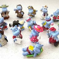 Ü-Ei-Figuren # 16 Stk. Happy Hippos * Anfang 90er J.