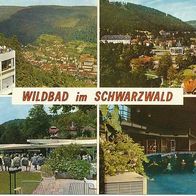 alte AK Wildbad im Schwarzwald, 4 Bilder des Ortes