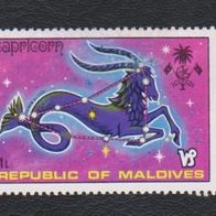 Maledivien Sondermarke " Sternbilder " Michelnr. 529 * *