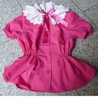 Super schöne Bluse in pink mit weißem Kragen Gr. 116