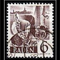 Allierte Besetzung - Französische Zone - Baden MiNr. 15 gestempelt (2-432)