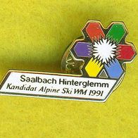 Alpin Ski Kandidat WM 1991 Saalbach Anstecker Pin :