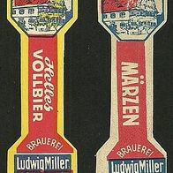 ALT ! Bieretiketten Brauerei Ludwig Miller † 1963 Nordendorf Lkr. Augsburg Schwaben
