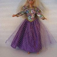 Barbie Puppe - Mattel 1998 / 99 , Gold-Blaues-Kleid