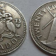 Barbados 25 Cents 1973 ## Kof7