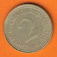 Jugoslawien 2 Dinara 1984